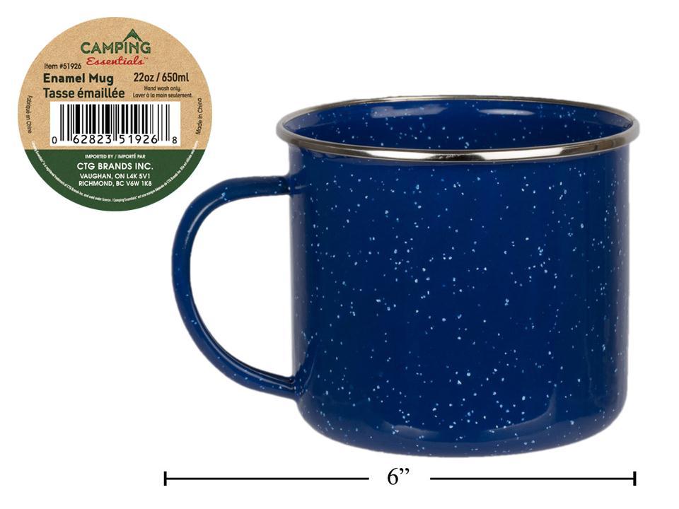 Camping 22oz. Enamel Cup-Blue, 4.25"x3.75''