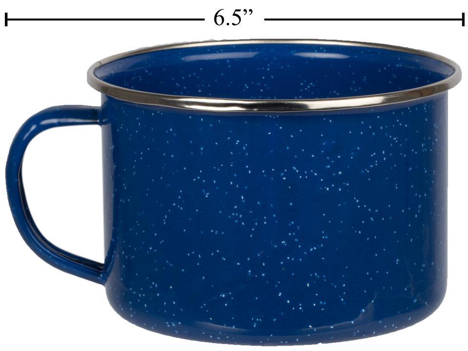 Camping 37oz. Enamel Cup-Blue, 4.75"x3.5''