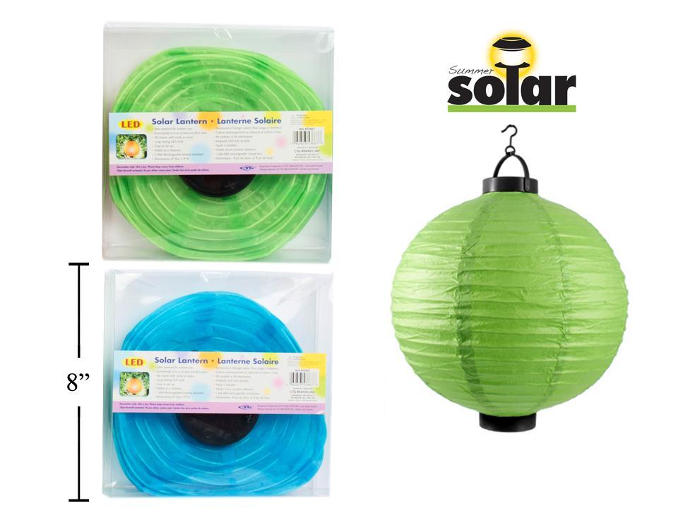 Solar 8" Power Light-Up Lantern, with LED bulb