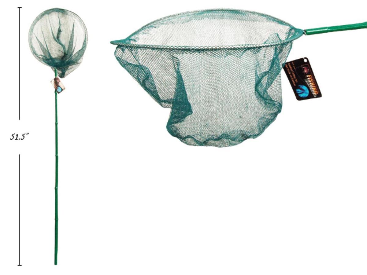 51.5" Bamboo Fishing Net-Green Col. , 12"Dia.