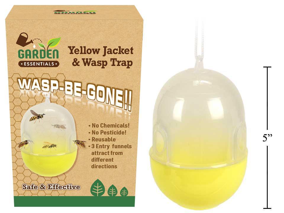 Garden E. "Wasp-Be-Gone" Wasp Trap 5"x 3"Dia.