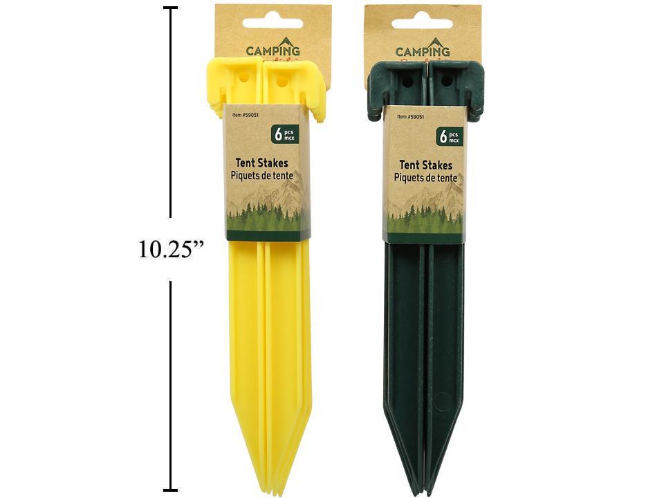 Camping 6pk-9" Tent Stakes