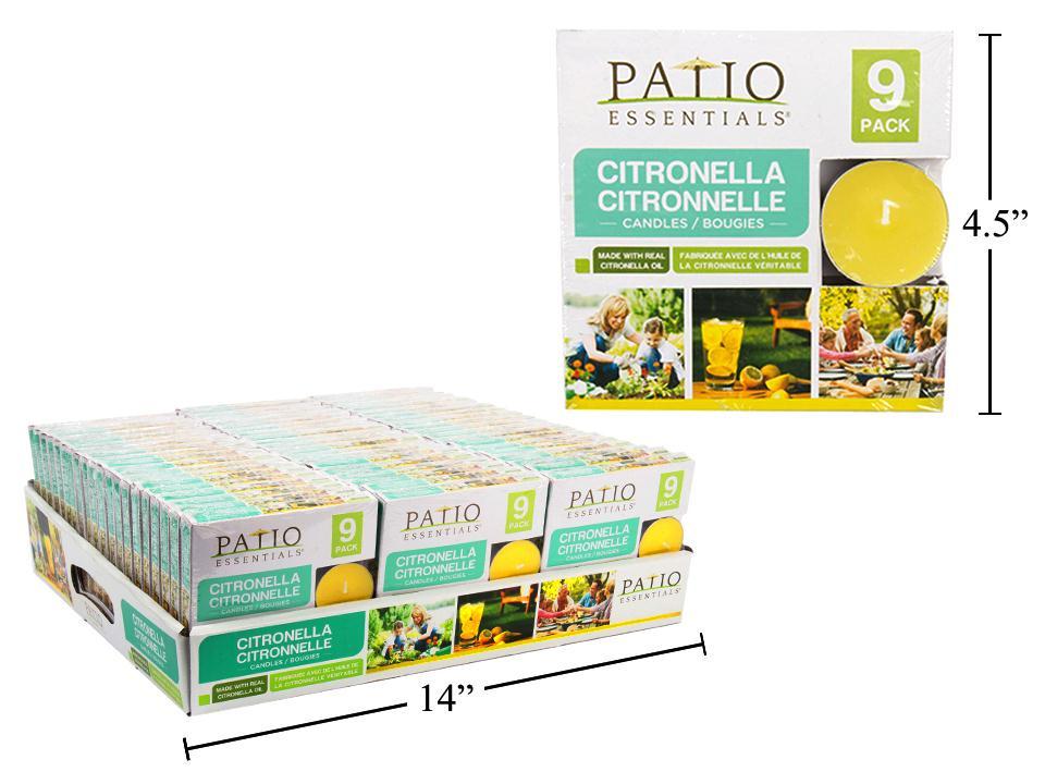 Citronella 9pc Tea Light Candles