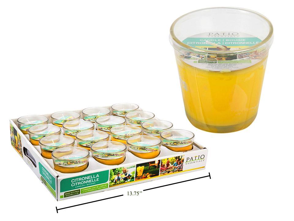 Citronella Candle w/Glass Holder