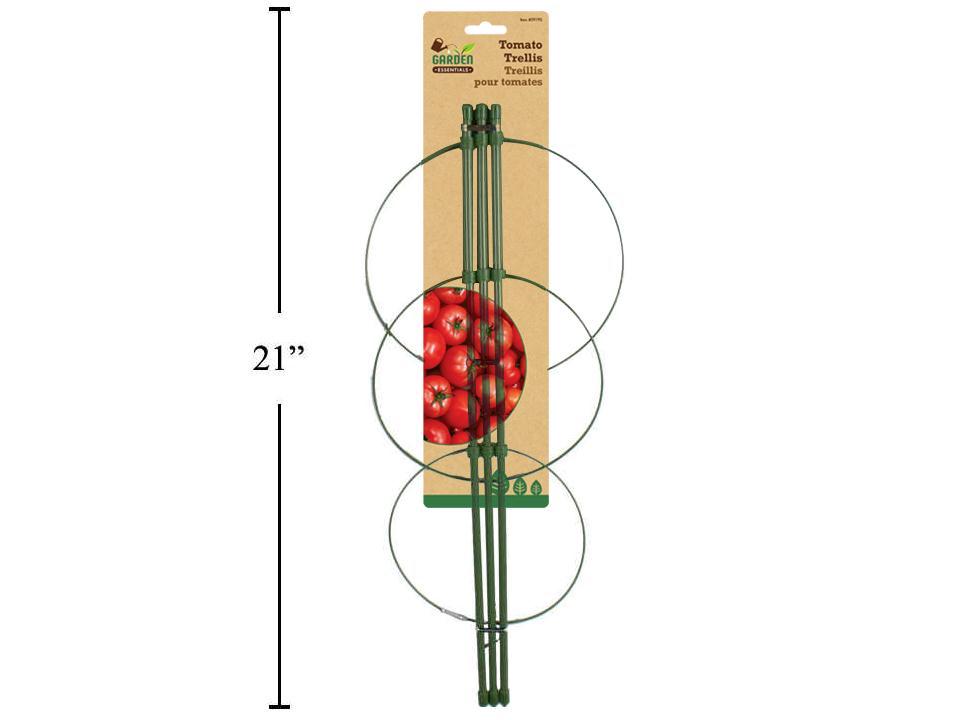 Garden E. Tomato Wire Trellis, 3-Rings, Green Colour, t.o.c.