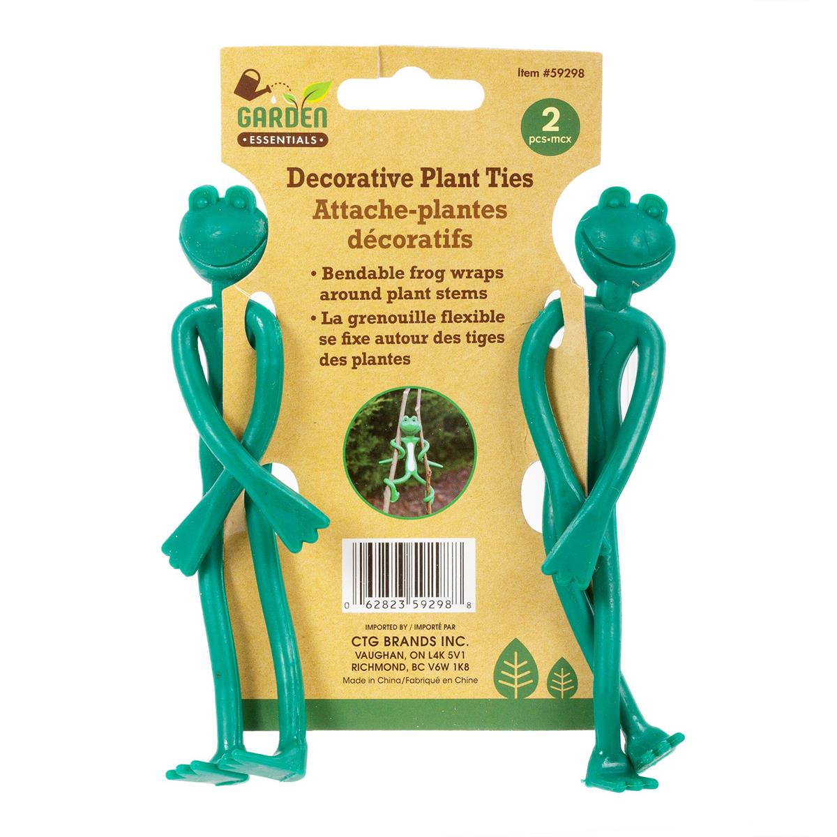 Garden E. 2pcs Decorative Frog Plant Ties