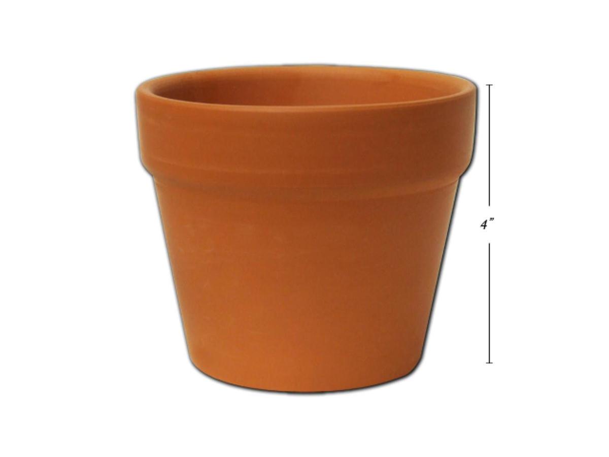 Medium Terracotta Planter, 4.5"Dia. x 4"H