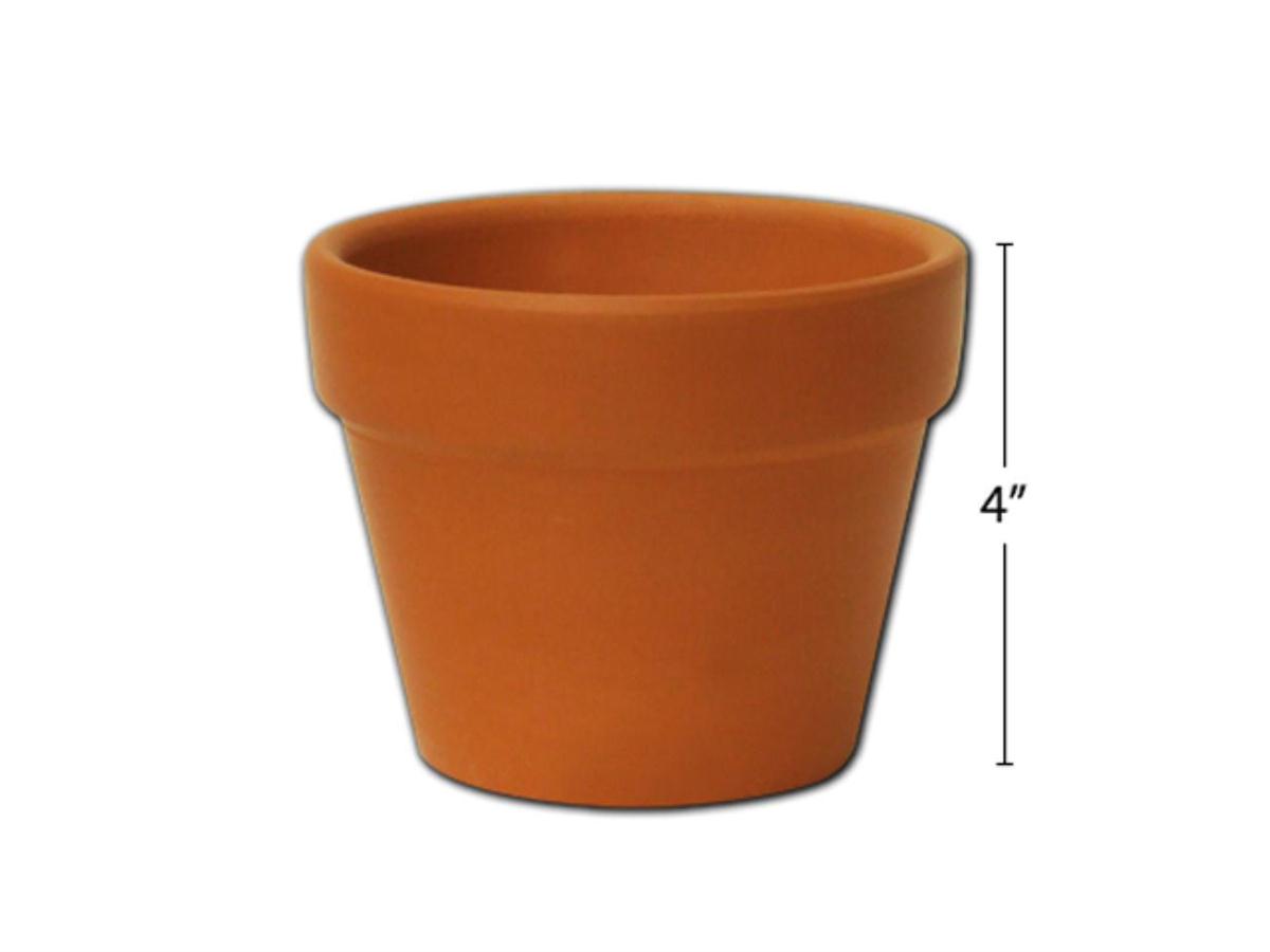 Small Terracotta Planter, 3.25"Dia. x4"H