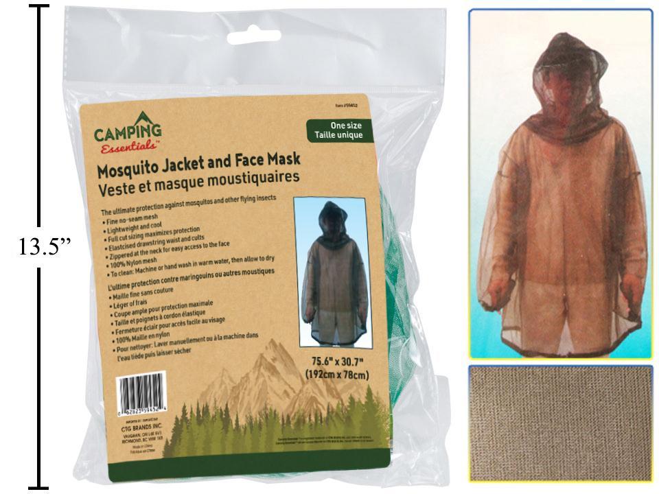 Camping Mosquito Jacket and Face Mask, 75.6"x30.7"