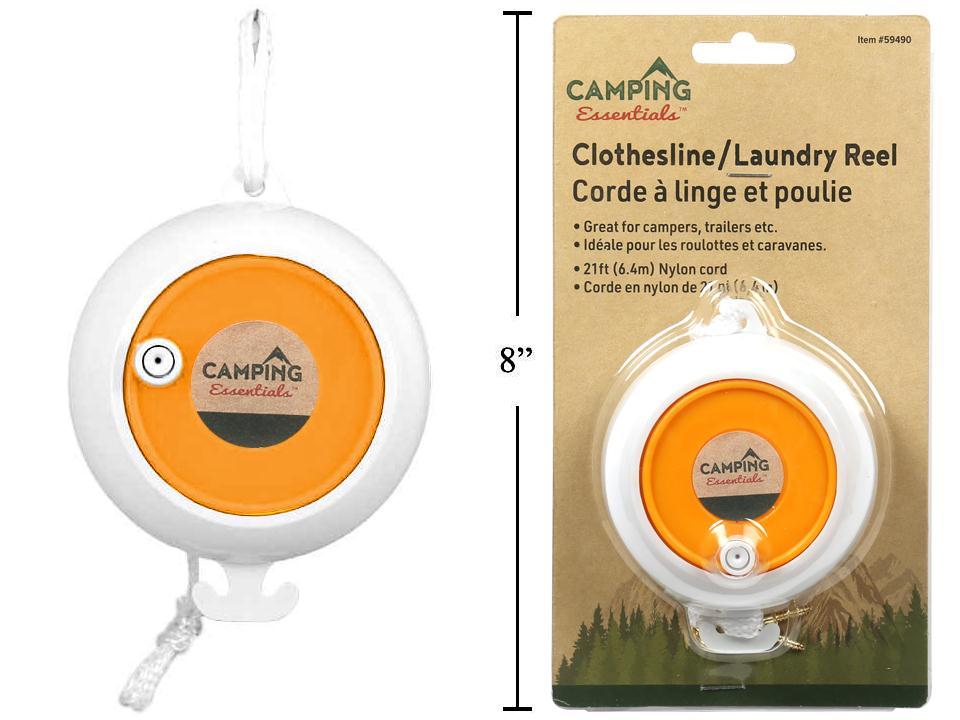 Camping Clothesline/Laundry Reel, 6.4M