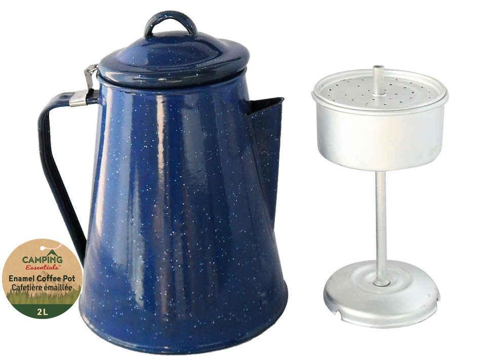 Camping 2L Enamel Coffee Pot- Blue col.