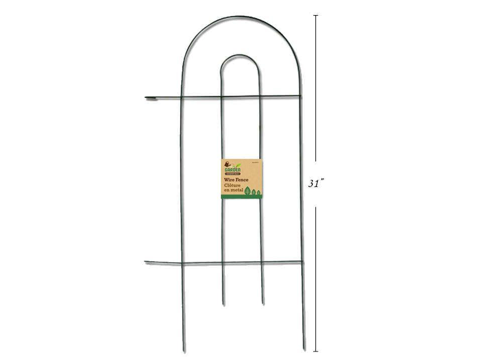 Garden E. 31"x14.75" Wire Fence- Green Colour