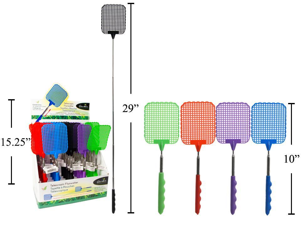 Garden E. Telescopic Flyswatter, extends to 29"L
