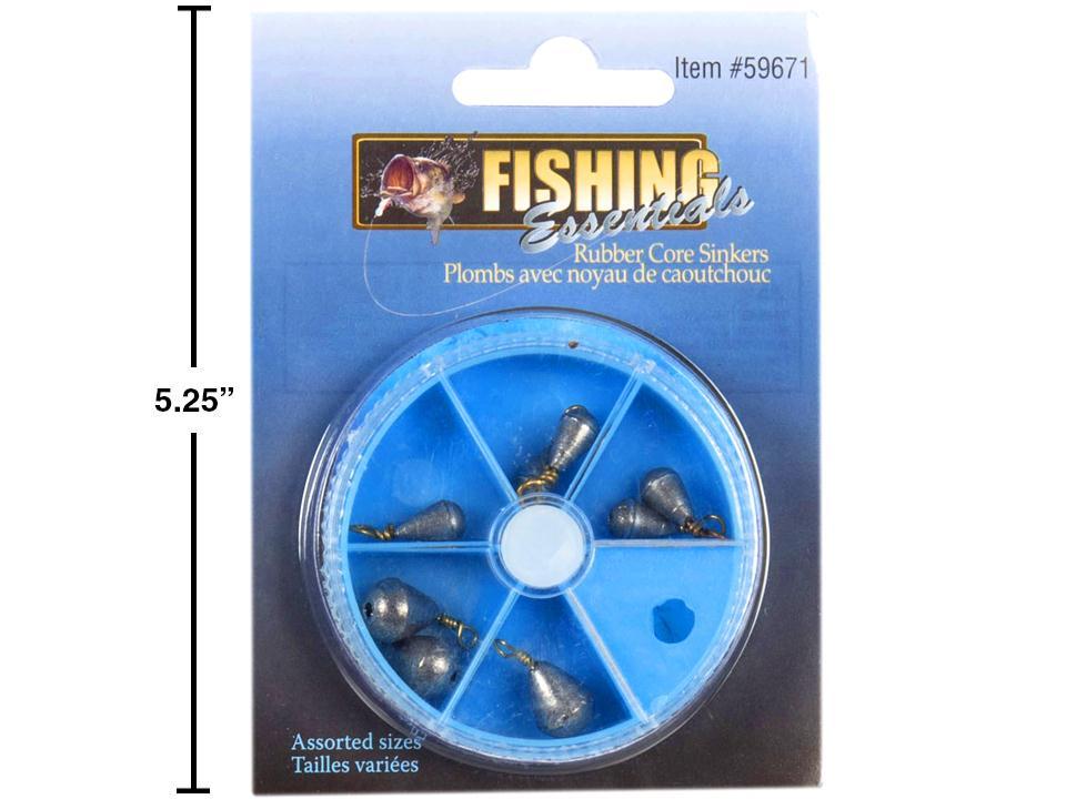 Fishing Core Sinkers Assorted: 1x8g/2x3.5g/4x2.5g
