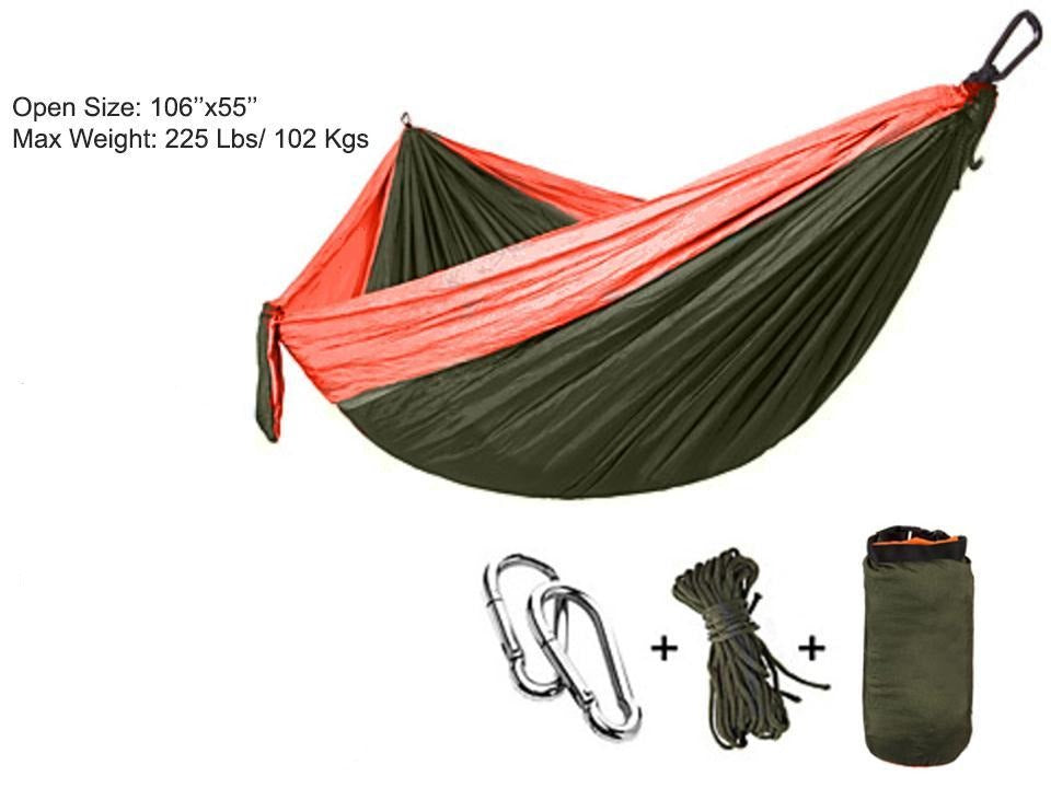 Camping Two-Tone Hammock Set, 106"x55"