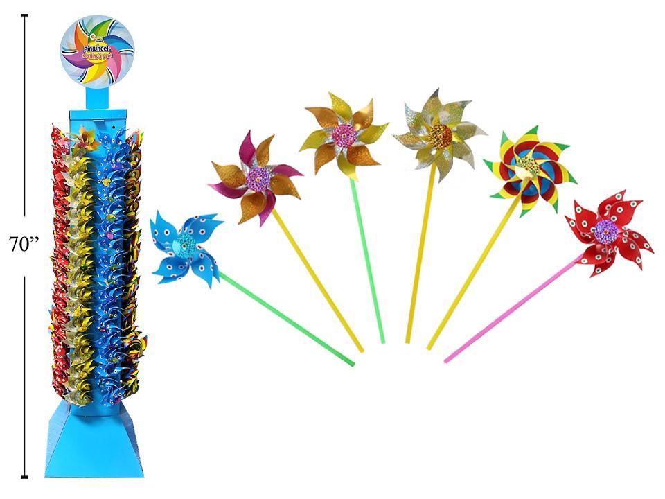 13.75"L Colourful Pinwheel, assorted styles