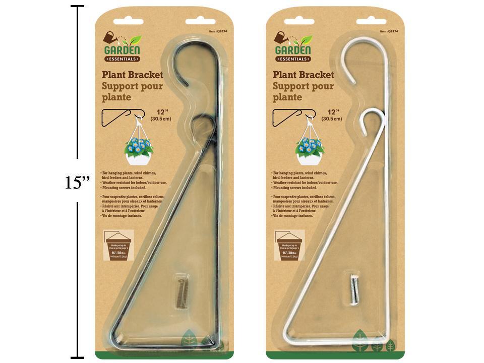 Garden E. 12" Plant Bracket w/2 Screws