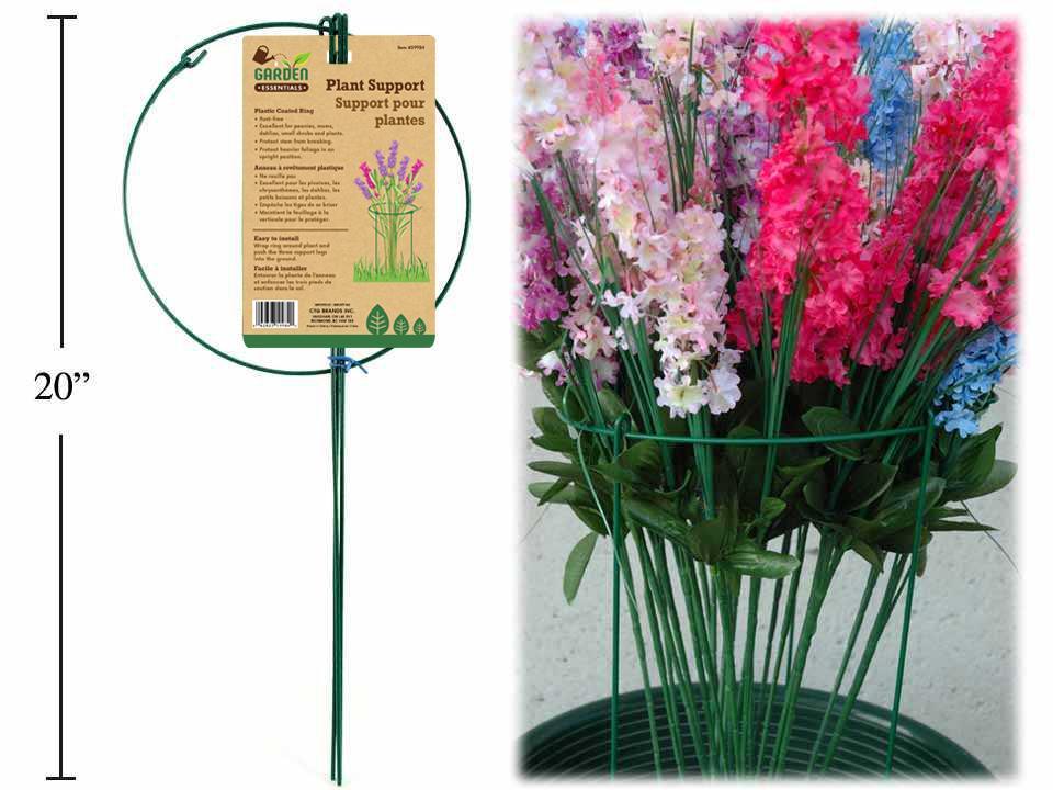 Garden E. 10"x20"Wire Plant Support -Green Colour, sleeve card