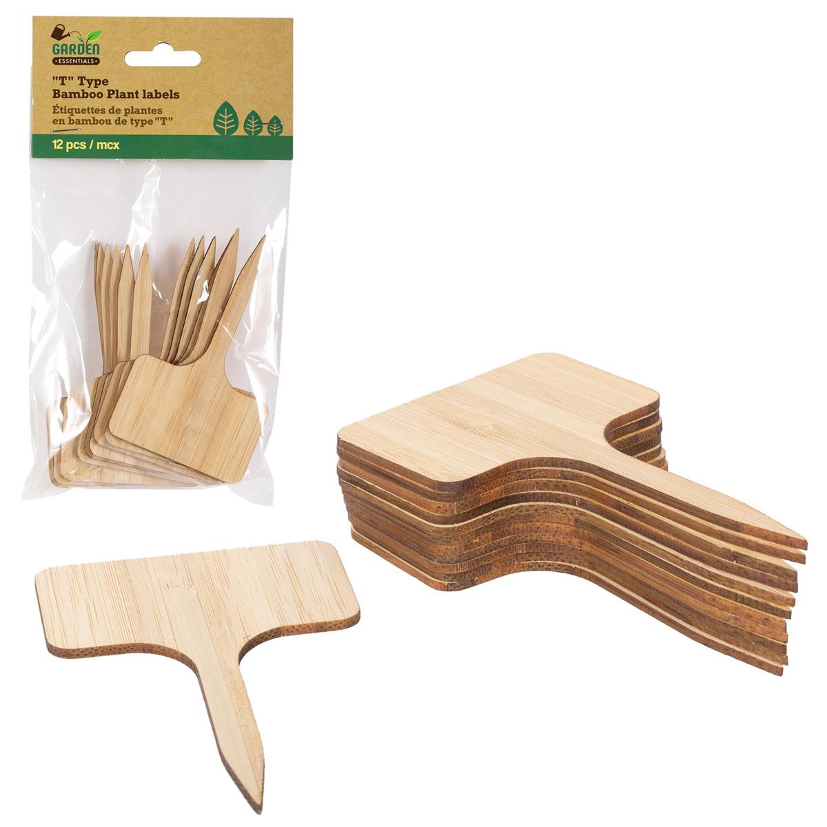Garden E. 12pk T Type Bamboo Plant Labels