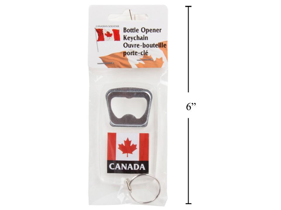 Acrylic Canada Bottle Opener Keychain, Dimensions 1-7/8"x4.5"