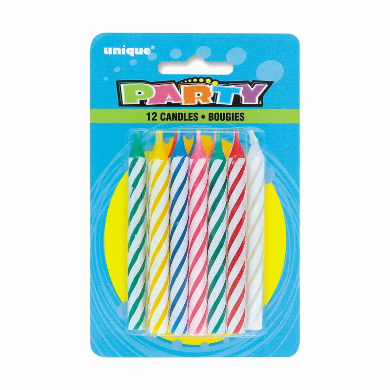Spiral Birthday Candles, Pack of 12