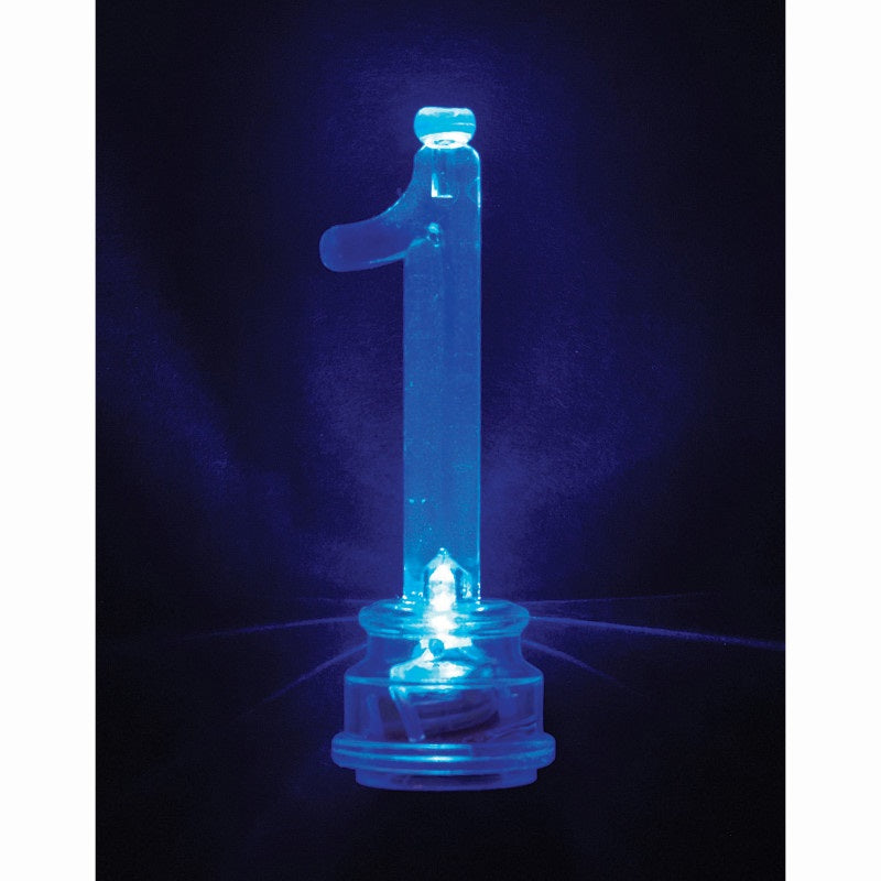 Number 1 Flashing Candle Holder Including Birthday Candle