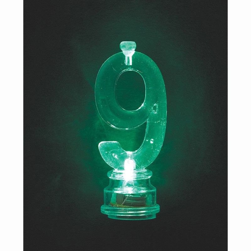 Number 9 Flashing Candle Holder Including Birthday Candle