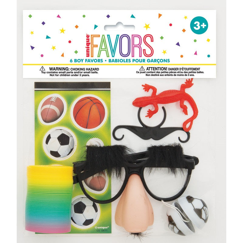 Boys' Favor Assortment, 6 Count