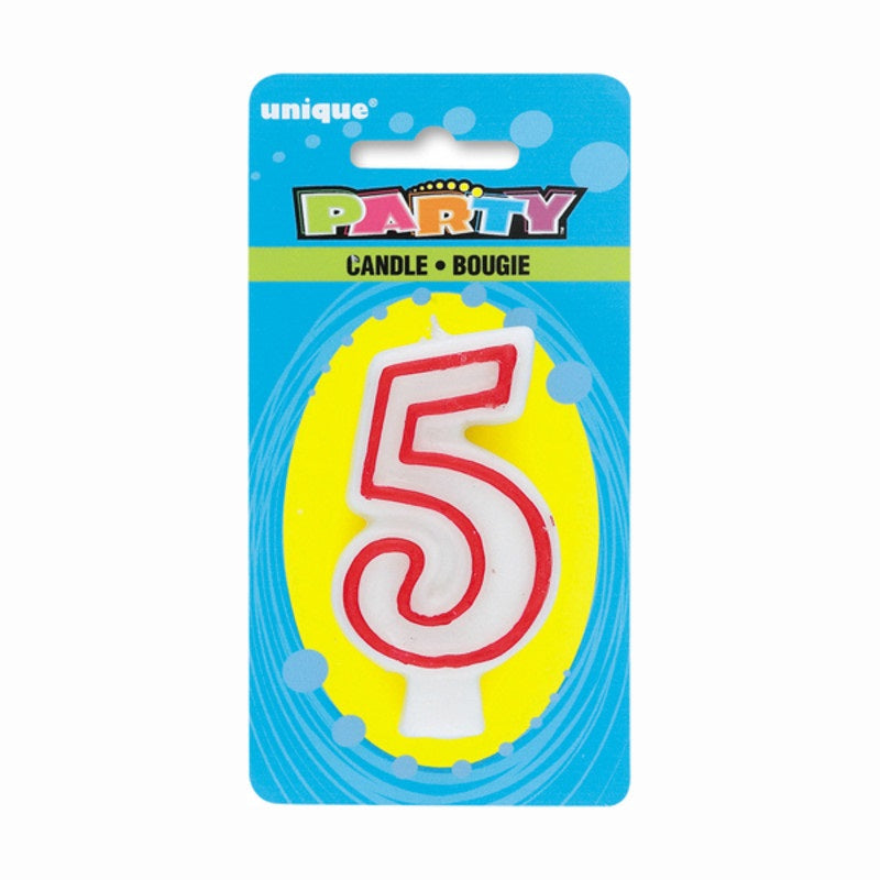 Number 5 Deluxe Birthday Candle