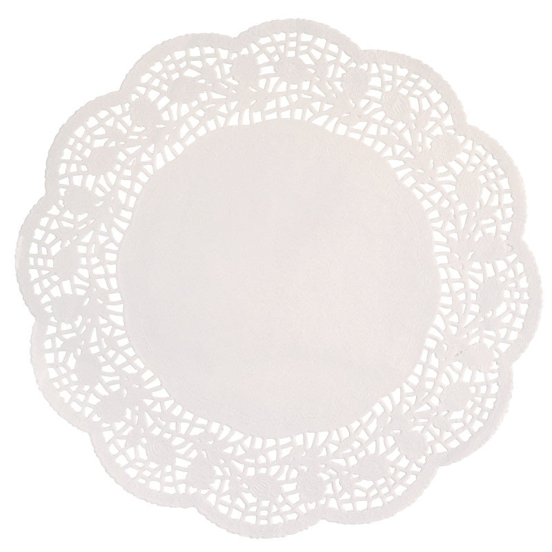 White 8.25-Inch Doilies, Pack of 28