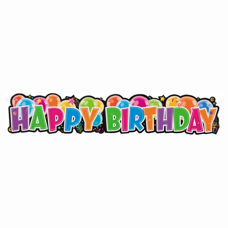 Giant Jointed Happy Birthday Banner, 4.5 ft