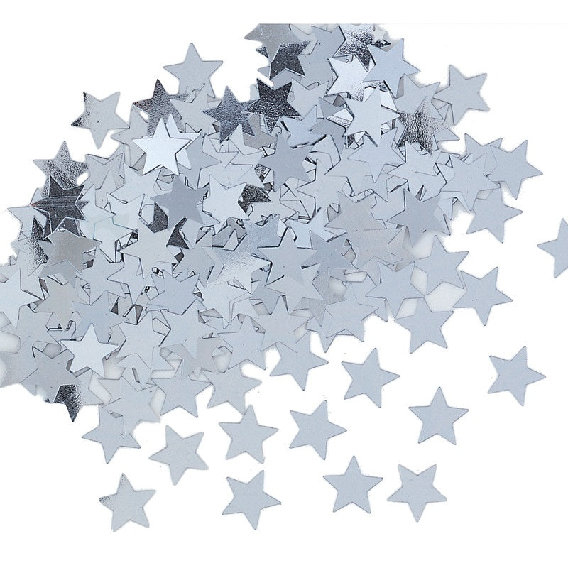 Silver Star Confetti, 0.5 oz