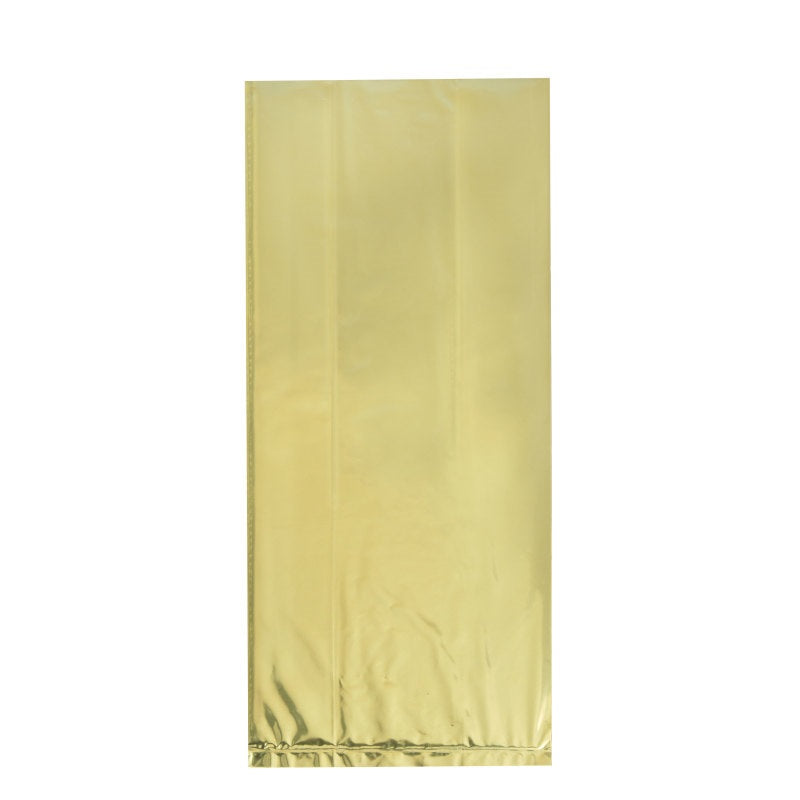 Gold Foil Cellophane Bags, 5x11 Inches, Pack of 10