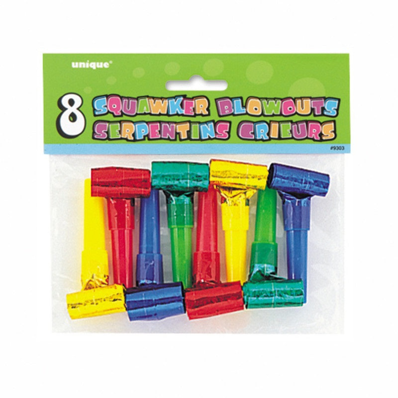 Prismatic Squawker Blowouts, Pack of 8