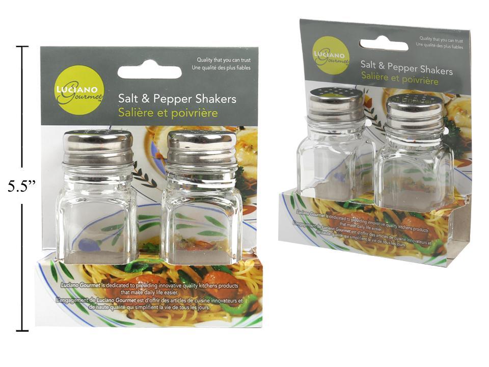 L.Gourmet's 2-Piece Salt & Pepper Shaker Set