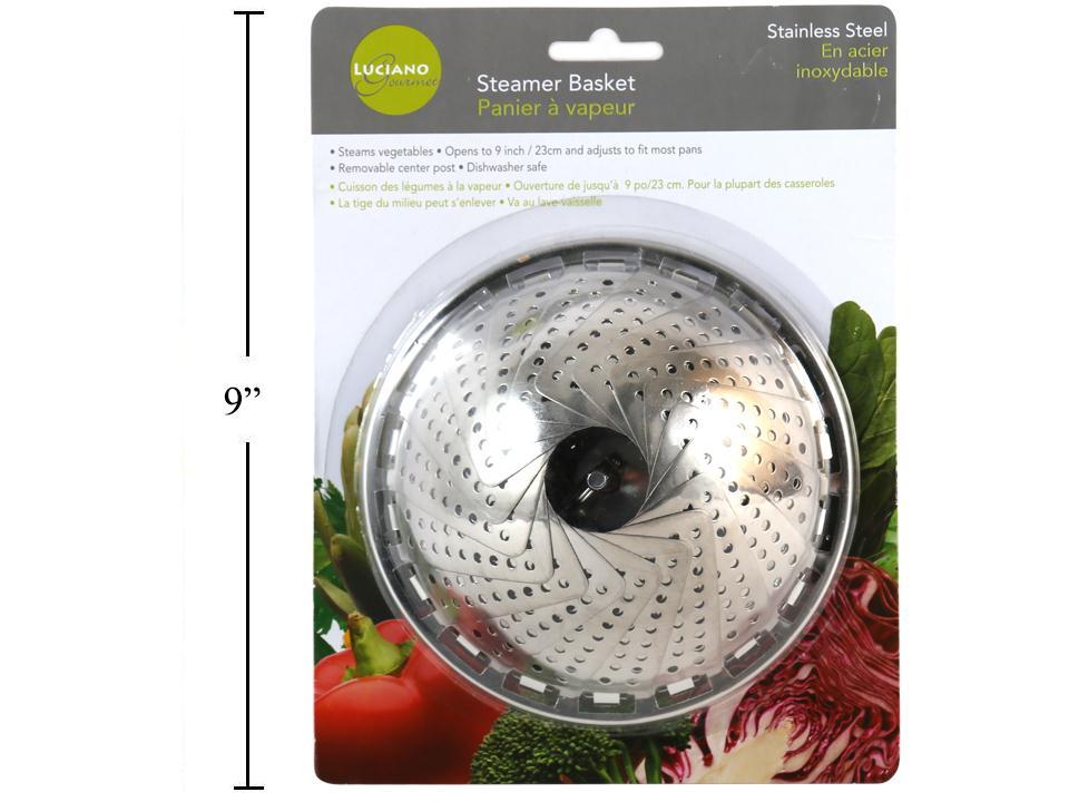 L.Gourmet 9-Inch Stainless Steel Steamer Basket