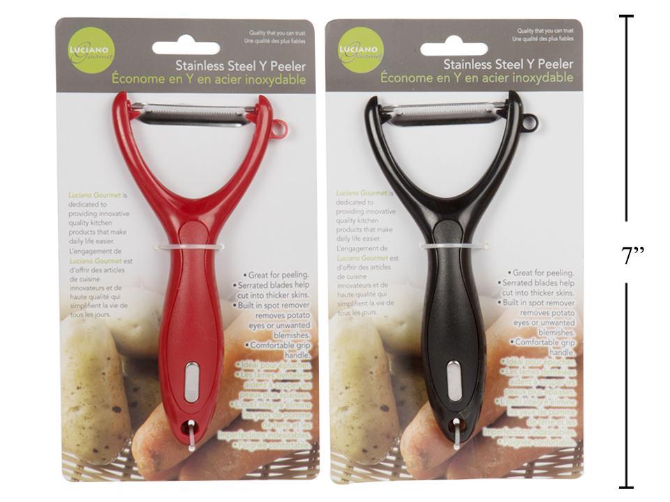 L.Gourmet Y Shaped Peeler with 6.5" x 3.25" Stainless Steel Blade