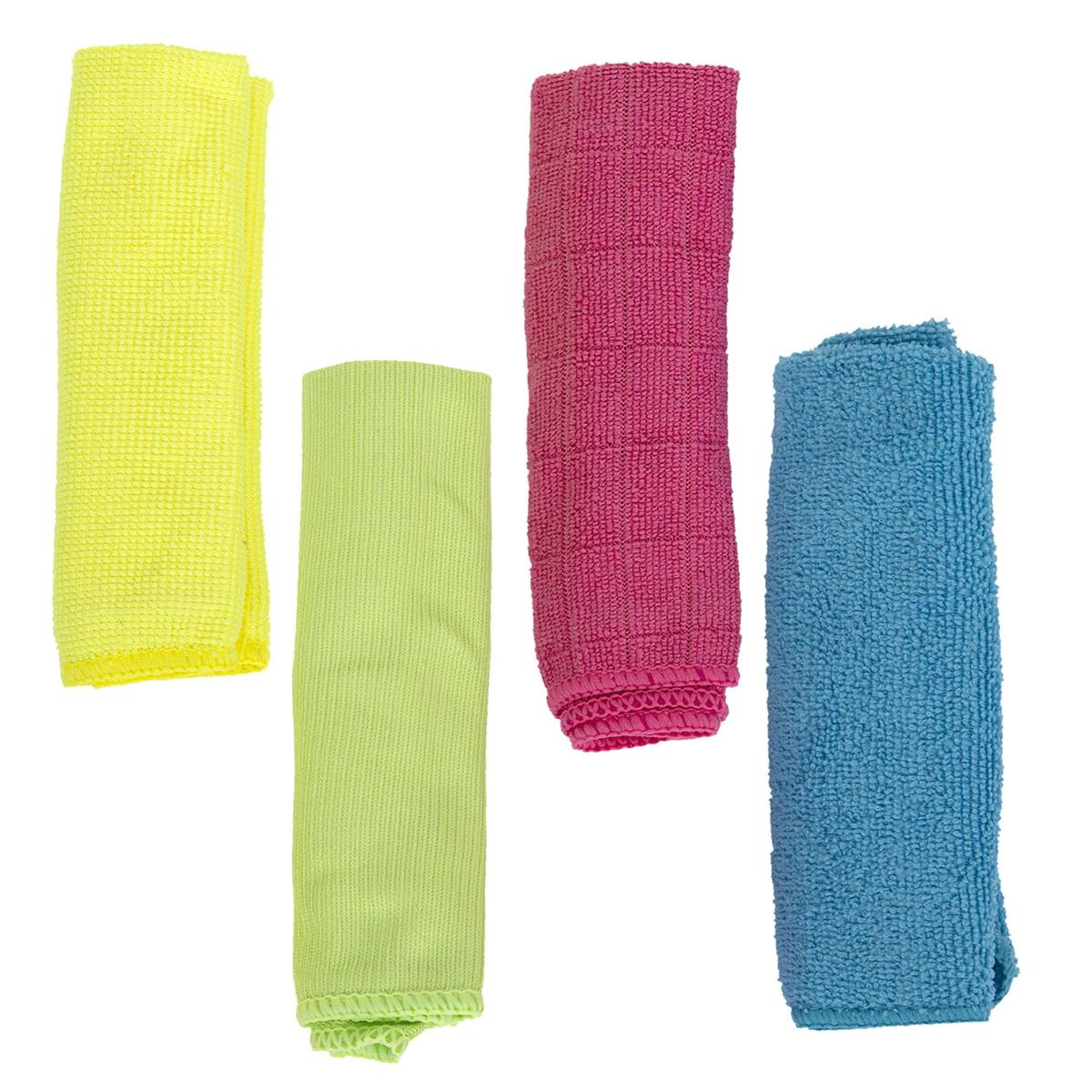 L.Gourmet Microfibre Cleaning Cloth, 4-Pack, 11.75x11.75"