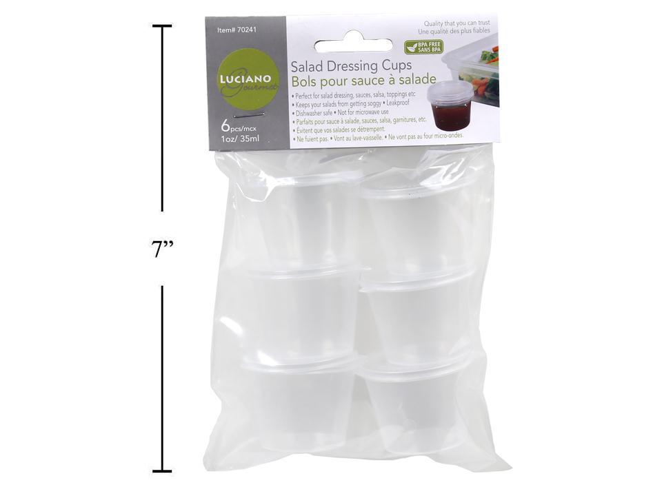 L.Gourmet 6-Piece Salad Dressing Cup Set, 1oz