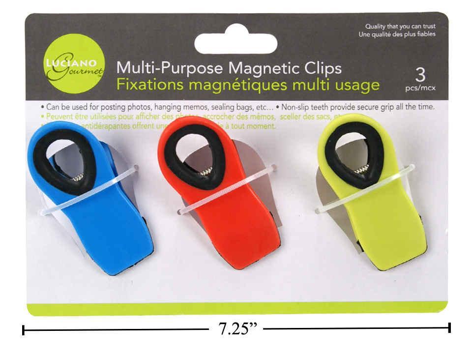 L.Gourmet's 3-Piece Magnetic Bag Clips