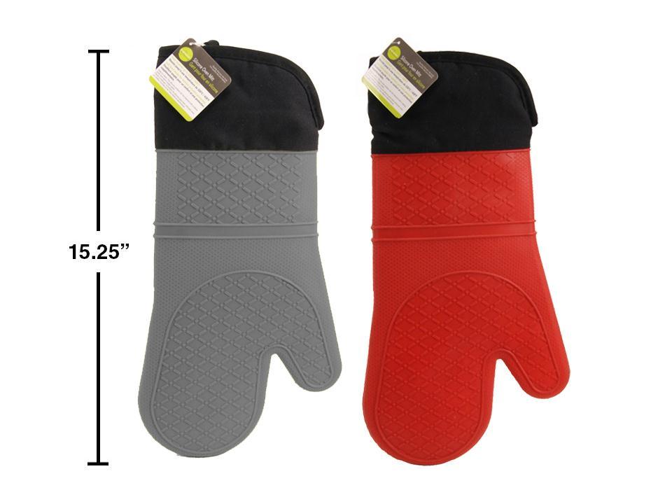 L.Gourmet Silicone Oven Mitt in 15"x7.3" Size
