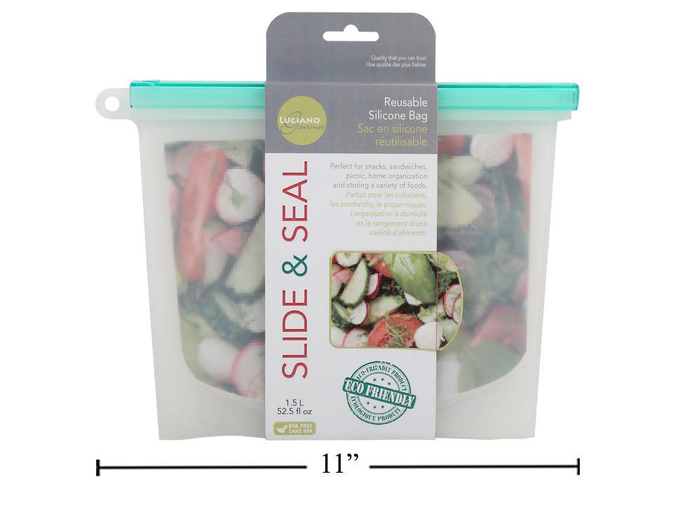 L.Gourmet's 1.5L Slide & Seal Reusable Silicone Bag