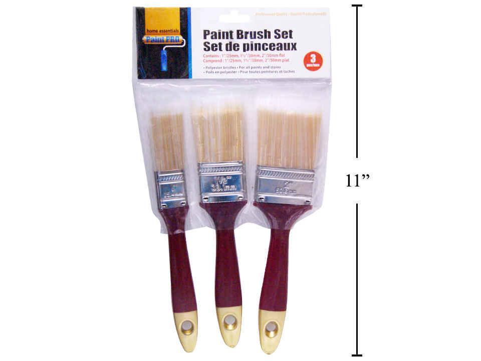 H.E. Paint Pro 3-Piece Paintbrush Set