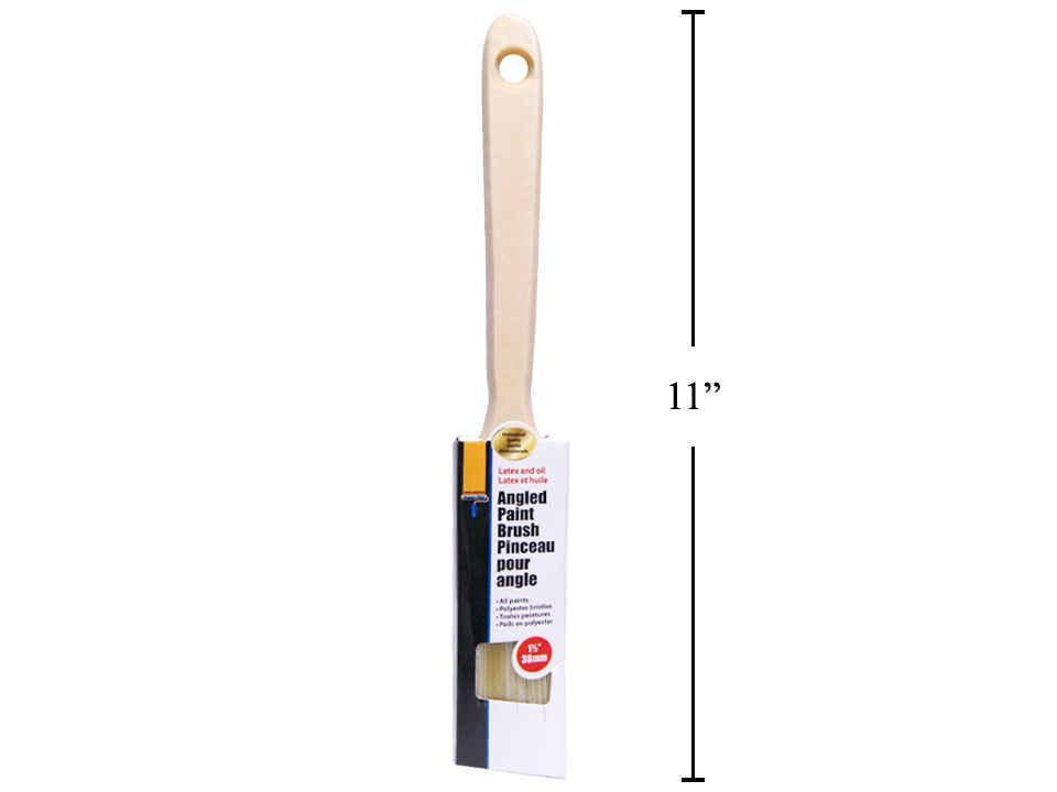 H.E. Paint Pro's 1.5" Angled Paintbrush with Wooden Handle