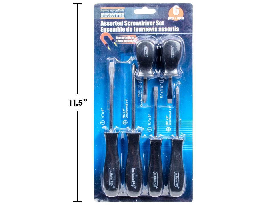 H.E. Master Pro 6-Piece Assorted Screwdriver Set