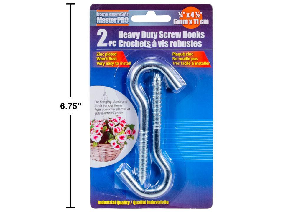 H.E. Master Pro 2-Piece Heavy Duty Screw Hooks