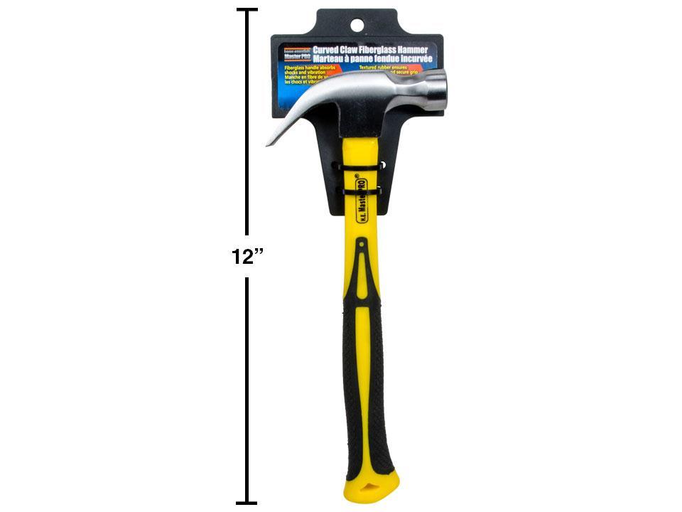 Master Pro 12oz Curved Claw Fiberglass Hammer