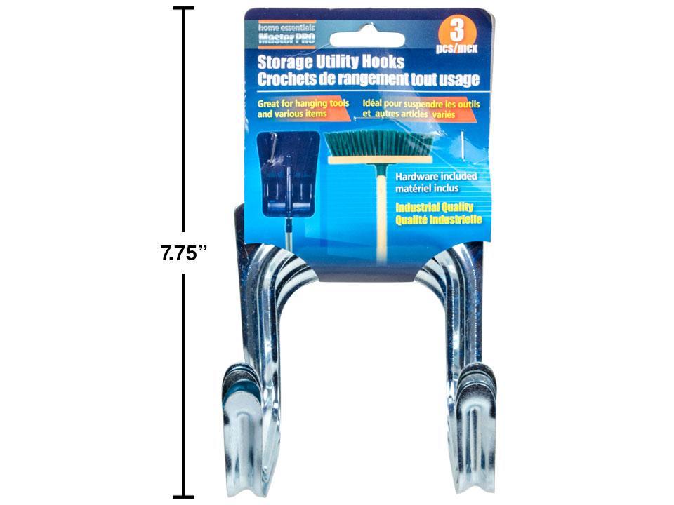 H.E. Master Pro Large 3-Piece Storage Utility Hook Set