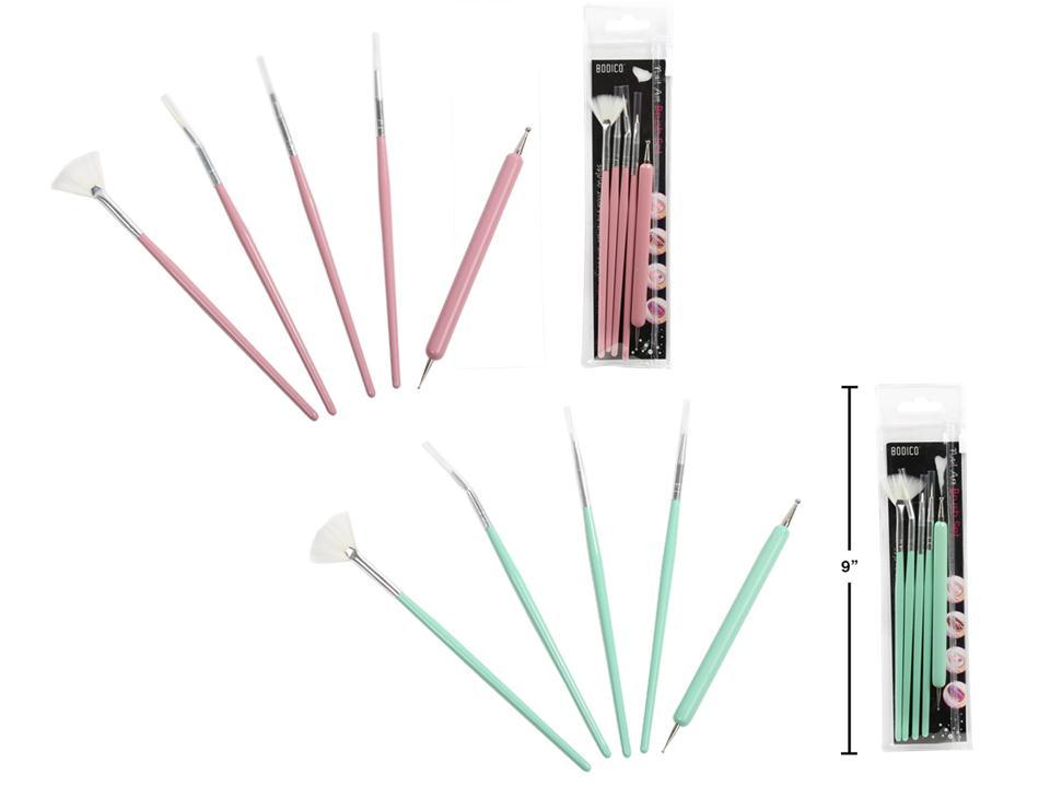 Bodico's 5-Piece Nail Art Brush Set
