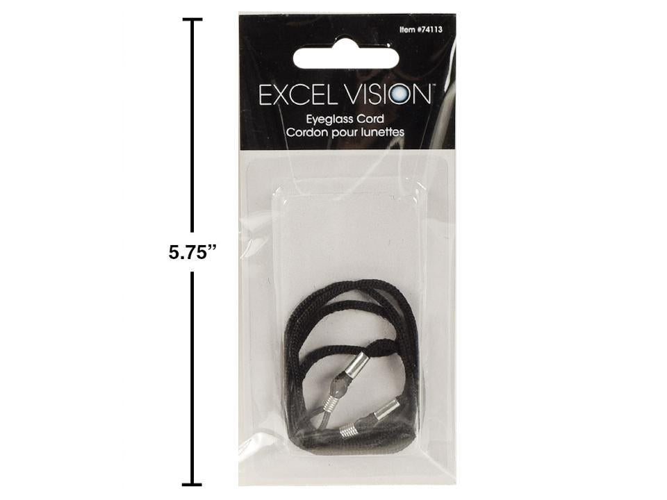 Excel Vision's Black Nylon Eyeglass Cord